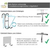 cocofy Shower Squeegee Stainless Steel 25 cm Wide, Shower Screen