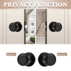 knobelite 8 Pack Black Passage Door Knobs, Interior Keyless Knob