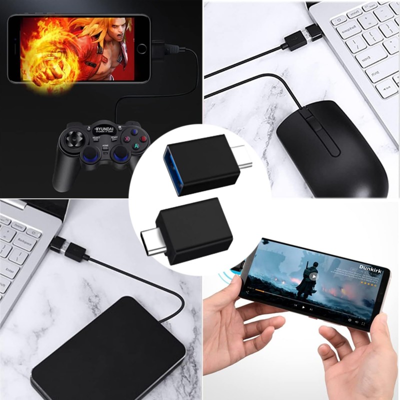 2PCS High-Speed Data Transfer USB C to USB Adapter: USB