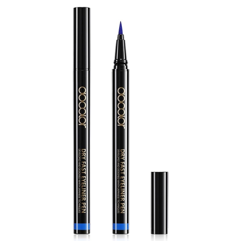 Docolor Eyeliner Waterproof Super Slim Liquid Eye Liner Gel Blue