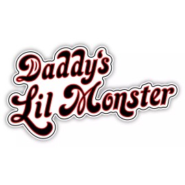 4kids  Daddy's Lil Monster Cartoon Sticker Decal laptop wall car phone Harley Quinn - 3" set of 2