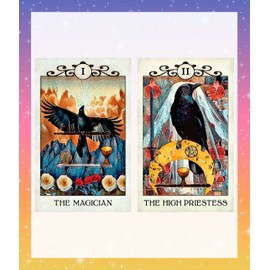 Tarot Cards, 78 Cards (Crow Tarot CROW TAROT) Crow Tarot Divination Divination with Japanese Instruction Manual (English Language Not Guaranteed)