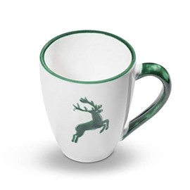 GMUNDNER KERAMIK Breakfast Cup Max Capacity: 0.3 Litres Green Deer Crockery Handmade in Austria