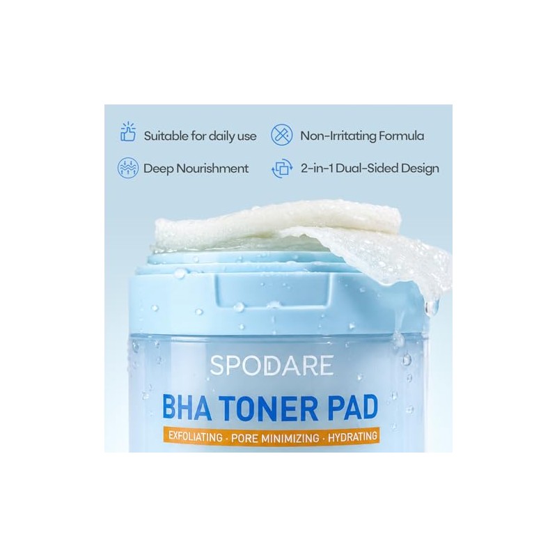 BHA Toner Pads with Lavender Extract - Exfoliating Facial Care