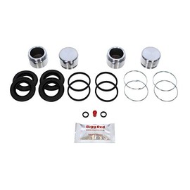 Bigg Red - Front Brake Caliper Repair Seal Kit & Pistons - Compatible with 300 ZX Z32, 200 SX S14, Impreza & Legacy