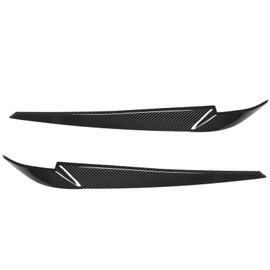 Pair Left Right Headlight Eyebrow Car Light Eyelids Carbon Fiber Style Trim Stickers for F15 X5 F85 X5M 2014‑2018