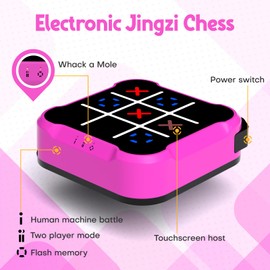 Tic Tac Toe Bolt Game, Handheld Electric Puzzle Board Console for Educational and Memory Growth, Gift Ideal for Kids and Adults' Birthday, Portable Travel Games for Car Ride