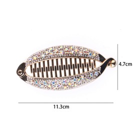 Hair Claws Clip Fish Shape Banana Barrettes Hairpins Hair Accessories For Women DIY Craft (Gold+Silver 4pcs)