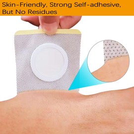 36 Pack 3.2 inch Hypoallergenic Castor Oil Pack Wrap for Belly Button, Disposable Castor Oil Wrap Patches Pad with High-Absorbent, Self-Adhesive, No Washing, Anti Oil Leakage (Oil Not Included)