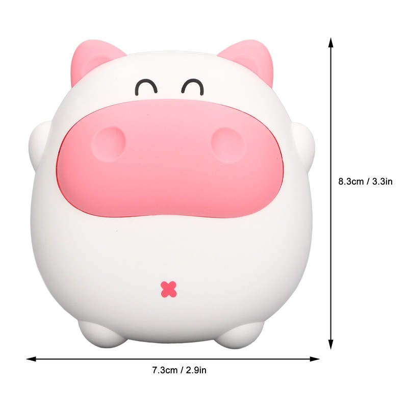 Hand Warmer Cartoon Pig Shape 2 Levels Temperature Adjustment USB