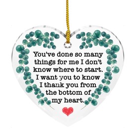 Thank You Gifts, Appreciation Ornament Thank You Gifts for Friends Teacher Coworker Nurse Mom Dad, Christmas Ornament Acrylic Ornaments Keepsake Gifts for Graduation Retirement Farewell New Job