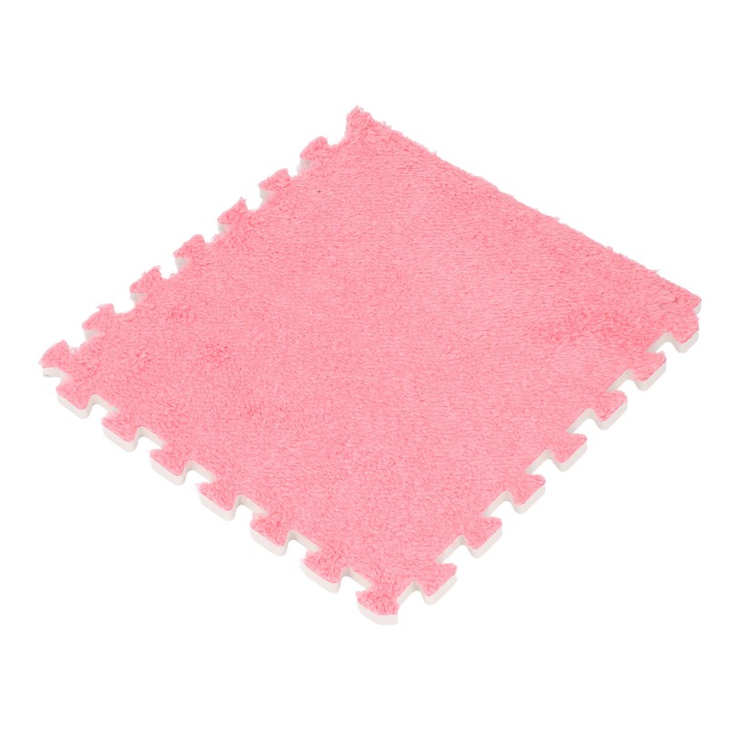10pcs Plush Foam Floor Mat Thickened Cuttable Interlocking Carpet Tiles