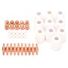 40Pcs Plasma Cutter Consumables Cutting Extended Electrode Electric Nozzle Ceramic