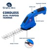CORDLESS GARDEN SHEARS GRASS HEDGE SHRUB TRIMMER 2in1 DUAL ATTACHMENTS