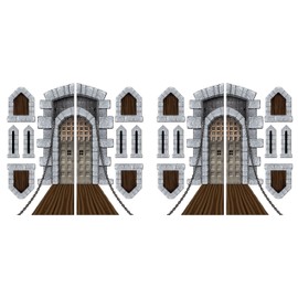 Beistle Castle Door & Window Props 18 Piece, Multicolored