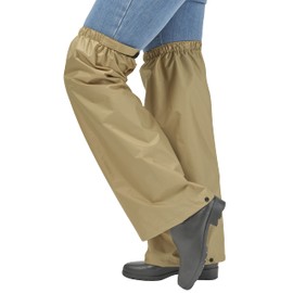 Quick Slip On Rain Leg Cover, Solid Color, 1 Pair Set, Beige