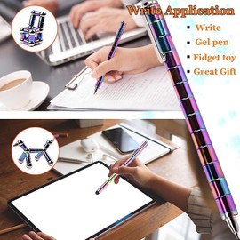 Decompression Fidget Magnetic Pen, Metal Multifunction Writing Ballpoint,Eliminate Pressure Fidget Gadgets, for Men,Kids or Friends and Teenager Desk Novelty Toy (Multicolor, 18*6*2)