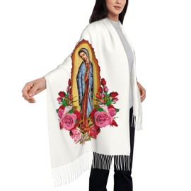 Dsiflylife Shawls and Wraps for Women Mexican Floral Soft Large Warm Blanket Scarf for Evening Dresses (Style6)