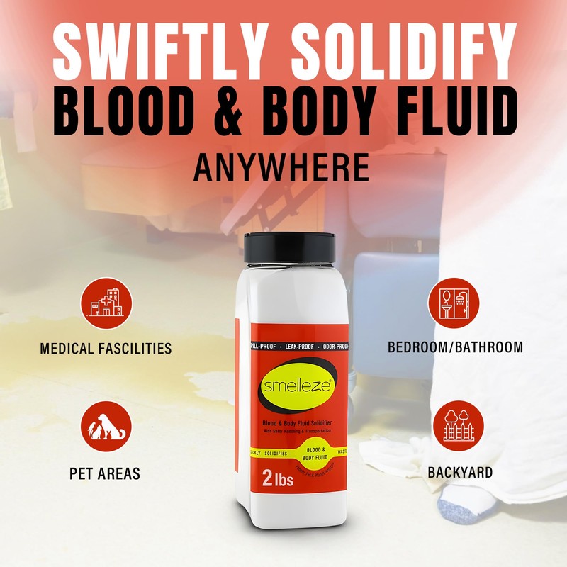 SMELLEZE Blood & Body Fluid Waste Clean Up Super Absorbent,