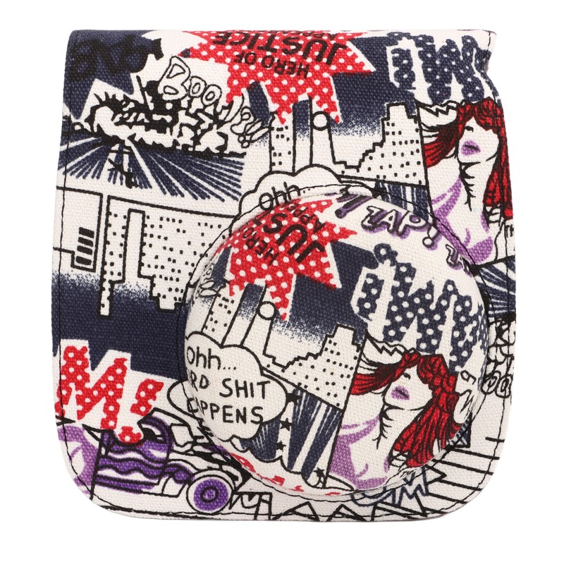 Instant Camera Case Comic Style PU Leather Protective Storage Bag