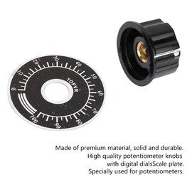 5pcs 6mm Potentiometer Knobs Potentiometer Knob with Digital Dial Scale Plate MF-A03