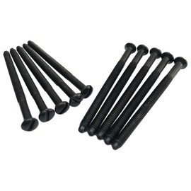 Taskar 50mm Black Nickel Electrical Socket Screws (10 Pack) M3.5