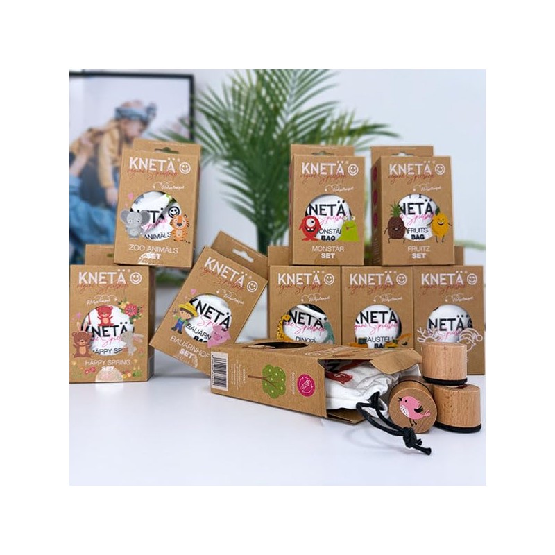 KNETÄ Fruitz Wooden Stamp Set, Gift Idea for Children, Kneading