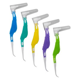 Vivid 100Pcs Interdental Brush Dental Tooth Pick, Interdental Cleaners Orthodontic Wire Toothpick Toothbrush Oral Care - Assorted Size