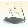 12-inch Phone Screen Magnifier, Foldable Phone Stand with Screen Magnification