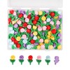 50pcs Slime Charms Cute Resin Rose 5 Colors Resin Charms