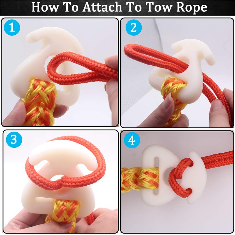 Botepon 2Pcs Boat Tube Towable Rope Quick Connector, Water Towable