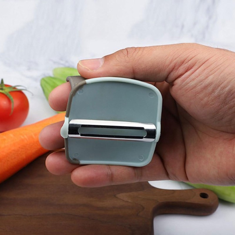 Alipis 4pcs Stainless Steel Finger Vegetable Peeler Ergonomic Design for