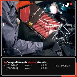 A-premium - Filtro de Aire de Motor Preengrasado de Alto Rendimiento Compatible con Nissan Altima 2007 2008 2009 2010 2011 2012 2013, L4 2.5l, Panel F