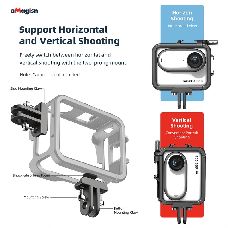 aMagisn AG01 Sports Camera Video Cage Camera Cage Aluminum Alloy