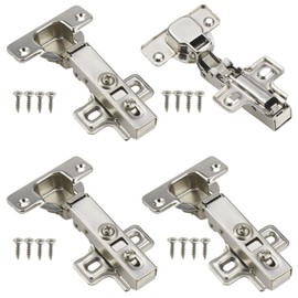 Jeinbuil Set of 4 Cabinet Hinges 105° Corner Stop Door Hinges with Gas Lift Hinges with Soft Close Pot Hinge Diameter 35 mm