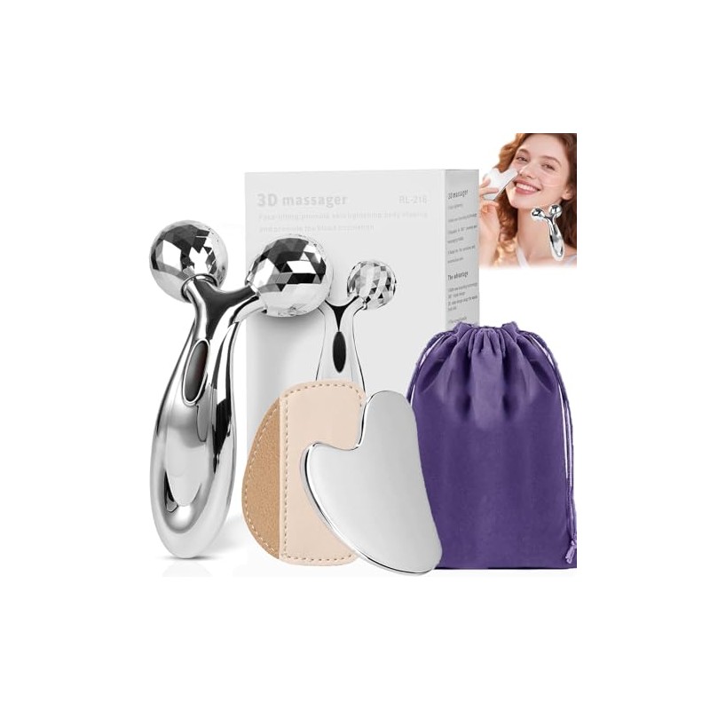 Juego de 2 Piezas Herramientas Faciales - Gua Sha de