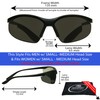proSPORT Full Lens Reading Sunglass Reader Safety +2.50 Smoke Lens