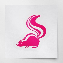 Decal Stickers of Cute Little Skunk (Pink) (Set of 2) Premium Waterproof Vinyl Decal Stickers for Laptop Phone Accessory Helmet Car Window Mug Tuber Cup Door Wall Decoration - ANDstic502611PI