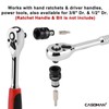 CASOMAN Bit Socket Adapter Set -1/4" *3/8" Dr. 1/4"*1/2" Dr.,