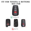 Vehicleloong Key Fob Cover Case Shell Keychain for Toyota 2020