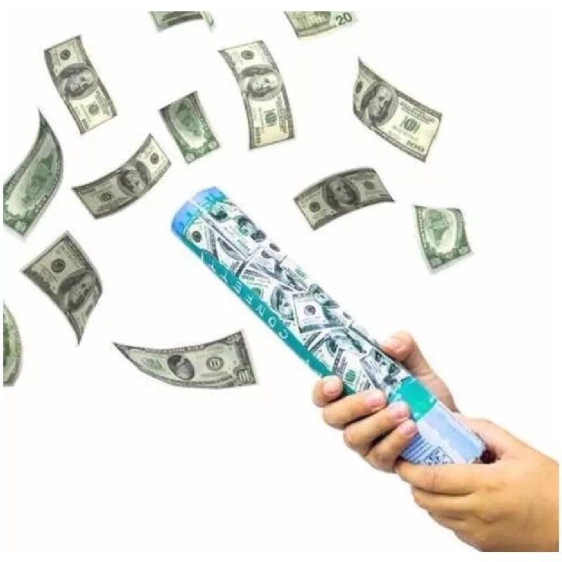 KFMX Cañon Bazuca Billetes 30 Cm Lanzador Dolares Casino Dinero
