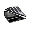 ruihe 2pc Shiny Black Rear Quarter Panel Window Side Louvers