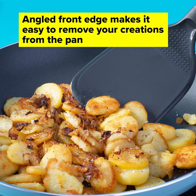 Tasty Cooking Turner with Grater & Angled Edge, Cooking Spatula,