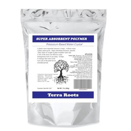 Terra Roots Super Absorbent Polymer, Potassium Based Water Crystal, 1 lb, Plant Water Management