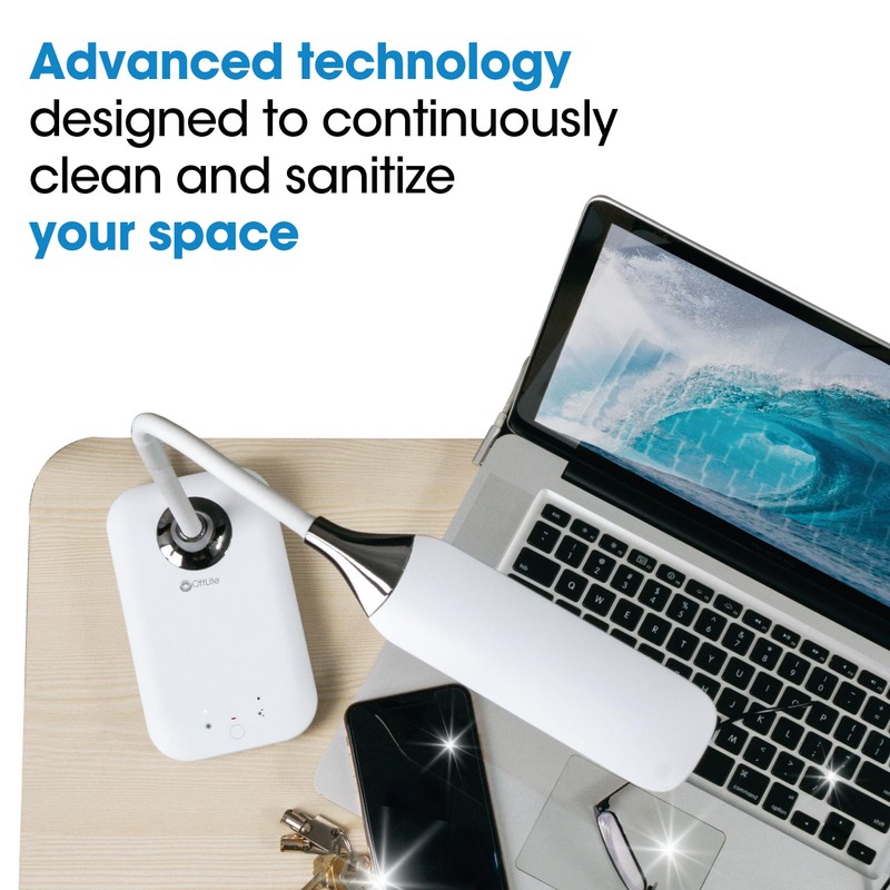 Ottlite Enhance LED Sanitizing Desk Lamp with USB Charging –