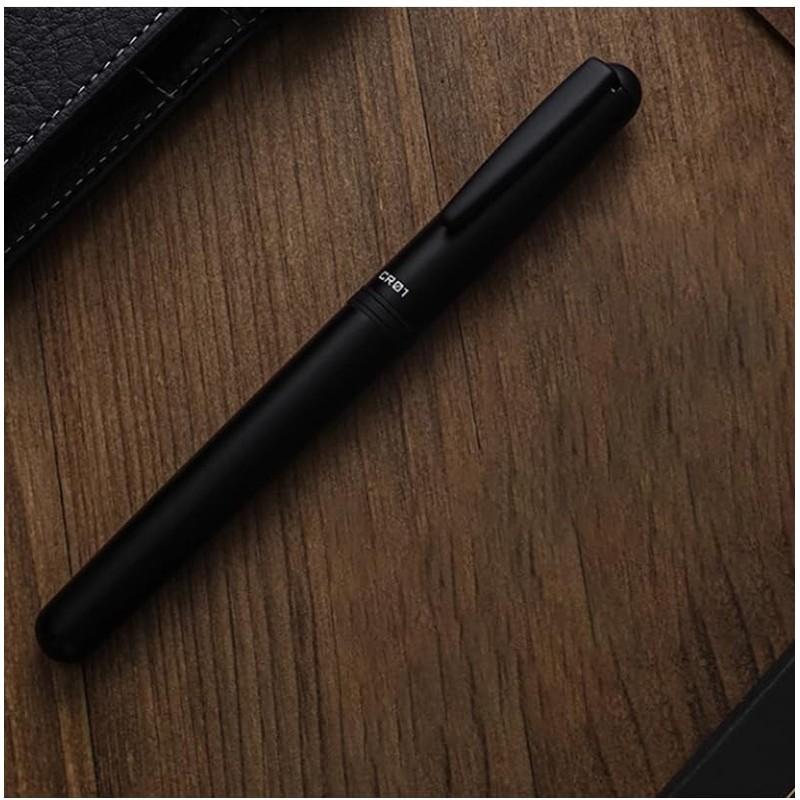 OHTO CR01 Ceramic Roller Pen, Matte Black, Black Ink