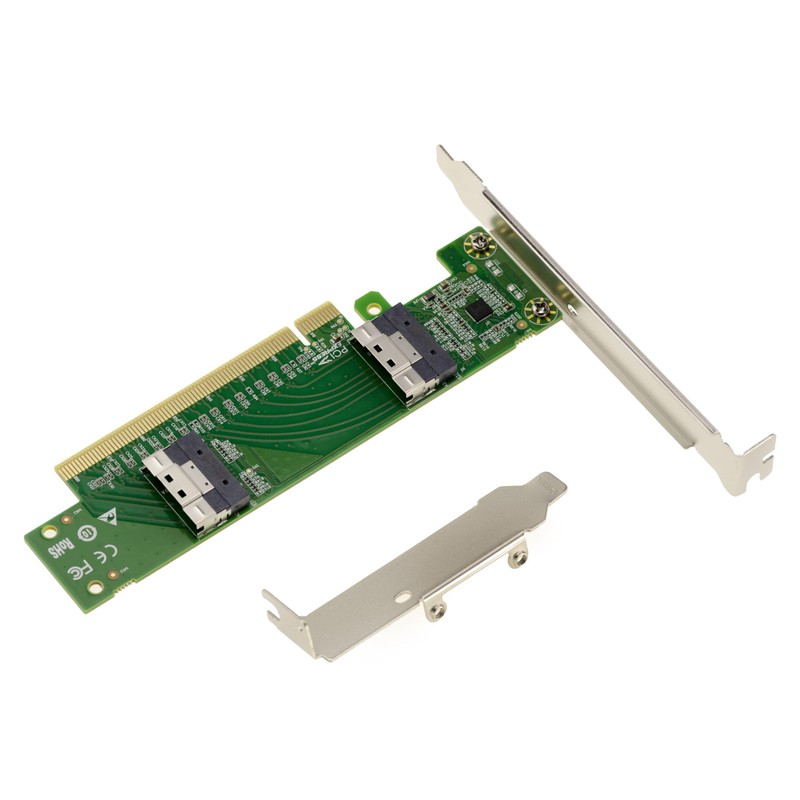 KALEA-INFORMATIQUE PCIe 4.0 to 2 Ports Slim SAS SFF-8654 8i
