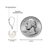 Sterling Silver White Teardrop Freshwater Cultured Pearl Leverback Dangle Earrings