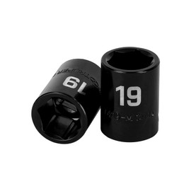 Truper D-7419-M, Dado de impacto 6 puntas mm, 19 mm, cuadro 1/2"