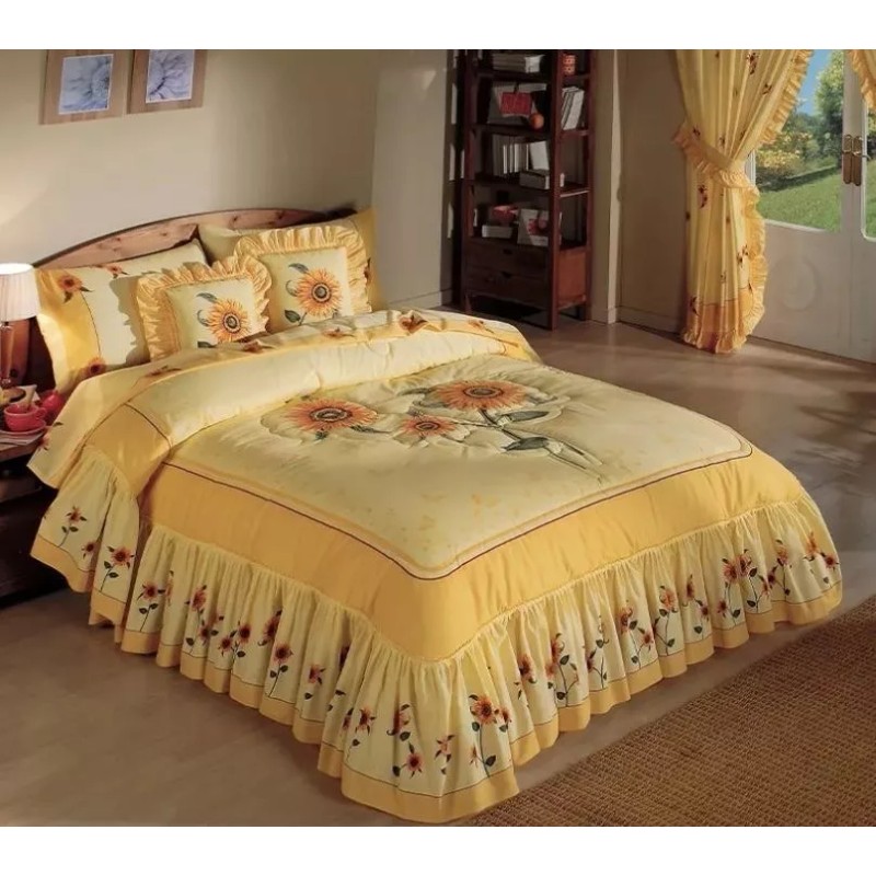 Competition Edrecolcha Girasoles Matrimonial C/2 Cojines + Sábanas Compe